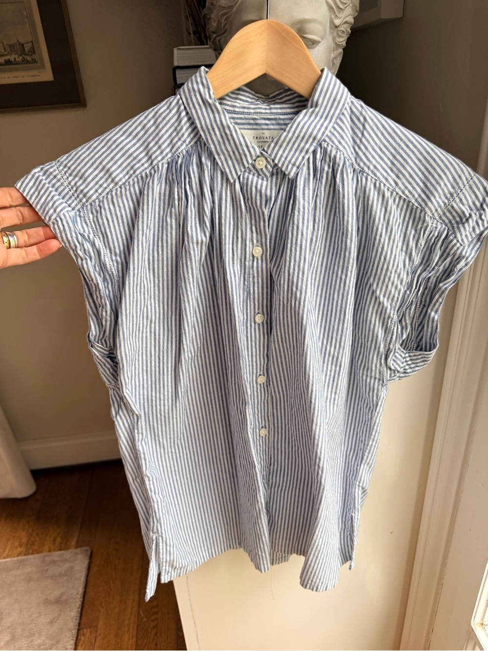 Trovata Navy and White Striped Shirt - Picture 2 of 5